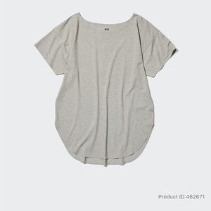 AIRism Seamless Boat Neck Short-Sleeve
Long T-Shirt
